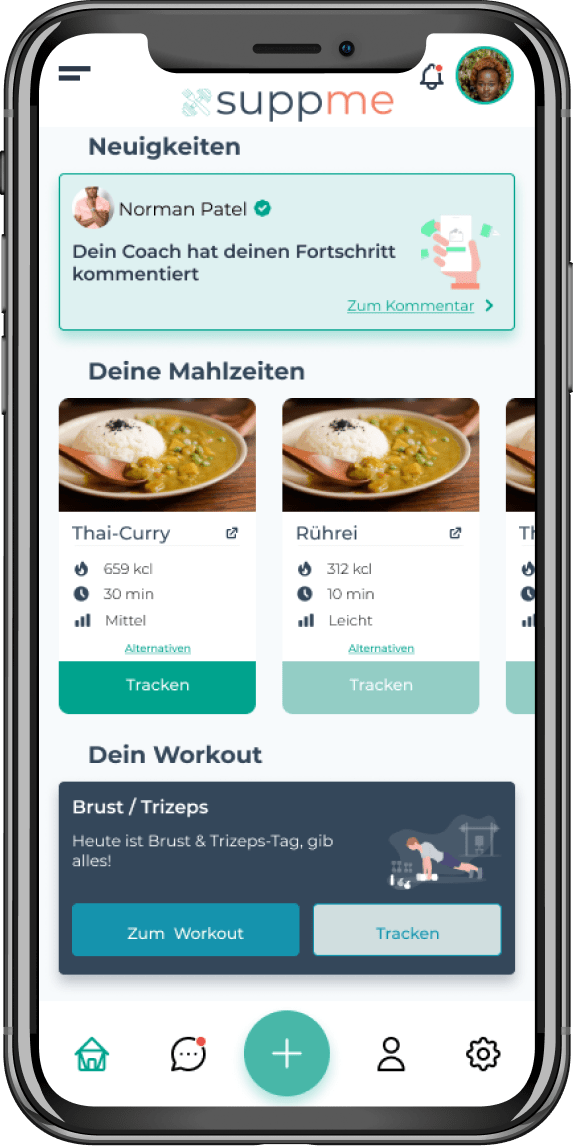 Die #1 App für Personal Training und Ernährungsberatung, coache deine Klienten online mit suppme
